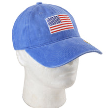Load image into Gallery viewer, USA Flag Embroidered Baseball Cap - Sky Blue