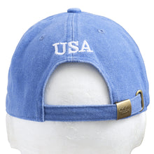 Load image into Gallery viewer, USA Flag Embroidered Baseball Cap - Sky Blue