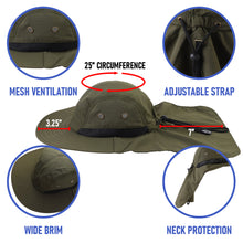 Load image into Gallery viewer, Outdoor Sun Hat - Army Green