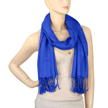 Load image into Gallery viewer, Women's Soft Solid Color Pashmina Shawl Wrap Scarf - Royal
