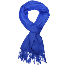 Load image into Gallery viewer, Women's Soft Solid Color Pashmina Shawl Wrap Scarf - Royal