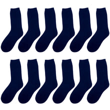 Load image into Gallery viewer, 12-Pack Women's Crew Socks Navy